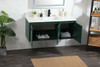 Elegant Decor VF44548MGN-BS 48 inch single bathroom vanity in green with backsplash