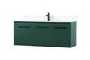 Elegant Decor VF44548MGN-BS 48 inch single bathroom vanity in green with backsplash