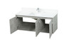 Elegant Decor VF44548MCG-BS 48 inch single bathroom vanity in concrete grey with backsplash