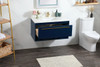 Elegant Decor VF43536MBL-BS 36 inch single bathroom vanity in blue with backsplash