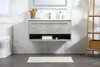 Elegant Decor VF43540MCG-BS 40 inch single bathroom vanity in concrete grey with backsplash