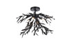 Living District LD810F23BK Priscilla 23 inch flush mount in black