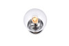 Living District LD2450C Mimi six inch dual flush mount and bath sconce in chrome with clear glass