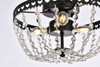 Elegant Lighting 1112F14BK Kylie 14 inch flush mount in black