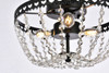 Elegant Lighting 1112F14BK Kylie 14 inch flush mount in black