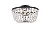 Elegant Lighting 1109F13BK Cora 13 inch flush mount in black