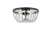 Elegant Lighting 1112F12BK Kylie 12 inch flush mount in black