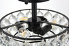 Elegant Lighting 1107F12BK Savannah 12 inch flush mount in black