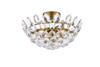 Elegant Lighting 1105F16BR Emilia 16 inch flush mount in brass