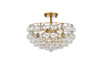 Elegant Lighting 1107F16BR Savannah 16 inch flush mount in brass