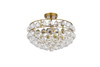 Elegant Lighting 1107F16BR Savannah 16 inch flush mount in brass