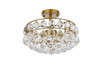 Elegant Lighting 1107F14BR Savannah 14 inch flush mount in brass