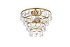 Elegant Lighting 1101F14BR Ella 14 inch flush mount in brass