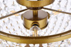 Elegant Lighting 1109F13BR Cora 13 inch flush mount in brass