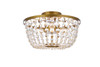 Elegant Lighting 1109F13BR Cora 13 inch flush mount in brass