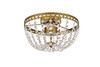 Elegant Lighting 1112F12BR Kylie 12 inch flush mount in brass