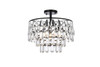 Elegant Lighting 1103F16BK Mila 16 inch flush mount in black