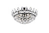 Elegant Lighting 1105F18BK Emilia 18 inch flush mount in black