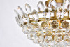 Elegant Lighting 1105F20BR Emilia 20 inch flush mount in brass