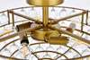 Elegant Lighting 1107F20BR Savannah 20 inch flush mount in brass
