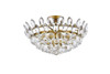 Elegant Lighting 1105F18BR Emilia 18 inch flush mount in brass