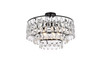 Elegant Lighting 1103F20BK Mila 20 inch flush mount in black