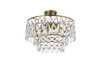 Elegant Lighting 1103F18BR Mila 18 inch flush mount in brass