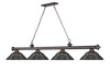 Z-LITE 2306-4BRZ-SBRZ 4 Light Billiard, Bronze Z-LITE 2306-4BRZ-SBRZ 4 Light Billiard, Bronze