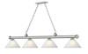 Z-LITE 2306-4BN-AWL14 4 Light Billiard, Brushed Nickel