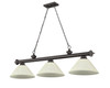 Z-LITE 2306-3BRZ-AGM14 3 Light Billiard, Bronze Z-LITE 2306-3BRZ-AGM14 3 Light Billiard, Bronze