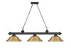 Z-LITE 2306-3MB-SRB 3 Light Billiard, Matte Black Z-LITE 2306-3MB-SRB 3 Light Billiard, Matte Black
