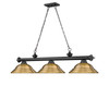 Z-LITE 2306-3MB-SRB 3 Light Billiard, Matte Black Z-LITE 2306-3MB-SRB 3 Light Billiard, Matte Black