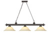 Z-LITE 2306-3BRZ-GM16 3 Light Billiard, Bronze