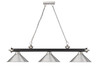 Z-LITE 2306-3MB-BN-BN15 3 Light Billiard, Matte Black + Brushed Nickel