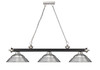 Z-LITE 2306-3MB-BN-SBN 3 Light Billiard, Matte Black + Brushed Nickel