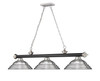 Z-LITE 2306-3MB-BN-SBN 3 Light Billiard, Matte Black + Brushed Nickel