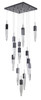 Bethel International ADS22C24BG 15-Light Chandelier, Black