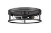 Bethel International YS2180C16BLK 3-Light Flush Mount, Black