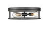 Bethel International YS2180C16BLK 3-Light Flush Mount, Black