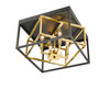Bethel International YS218FM16BG 4-Light Flush Mount, Black & Gold