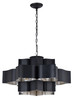Bethel International MU03C30BS 12-Light Chandelier, Matte Black