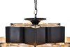 Bethel International MU03C30BS 12-Light Chandelier, Matte Black