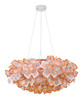 Bethel International DLS99C30C 1-Light LED Chandelier, White & Orange