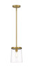 Z-LITE 3032MP-RB 1 Light Mini Pendant, Rubbed Brass
