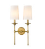Z-LITE 3033-2S-RB 2 Light Wall Sconce, Rubbed Brass