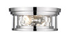 Z-LITE 493F2-PN 2 Light Flush Mount, Polished Nickel