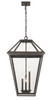 Z-LITE 579CHXLX-ORB 4 Light Outdoor Chain Mount Ceiling Fixture, Oil Rubbed Bronze