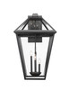 Z-LITE 579XLX-BK 4 Light Outdoor Wall Sconce, Black