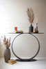 KALALOU CLL2690 OVAL METAL CONSOLE TABLE