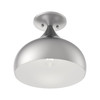 LIVEX LIGHTING 40980-91 1 Light Brushed Nickel Semi-Flush Mount